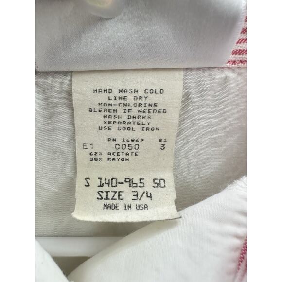 That's Me! Womens Top Size 3/4 White Short Sleeve Button Up Collared VTG - Picture 5 of 11